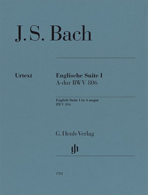Bach English Suite No 1 A Major BWV 806 Piano Solo Sheet Music by G. Henle Verlag