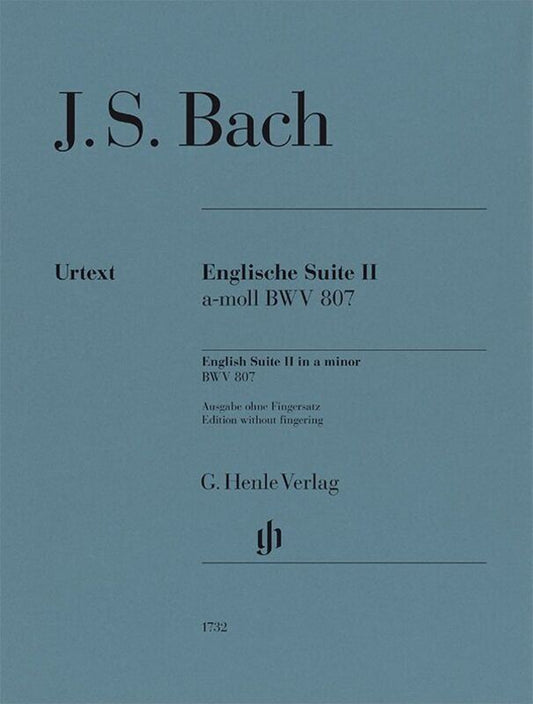 Bach - English Suite No 2 A Minor BWV 807 Piano Solo Edition by G. Henle Verlag