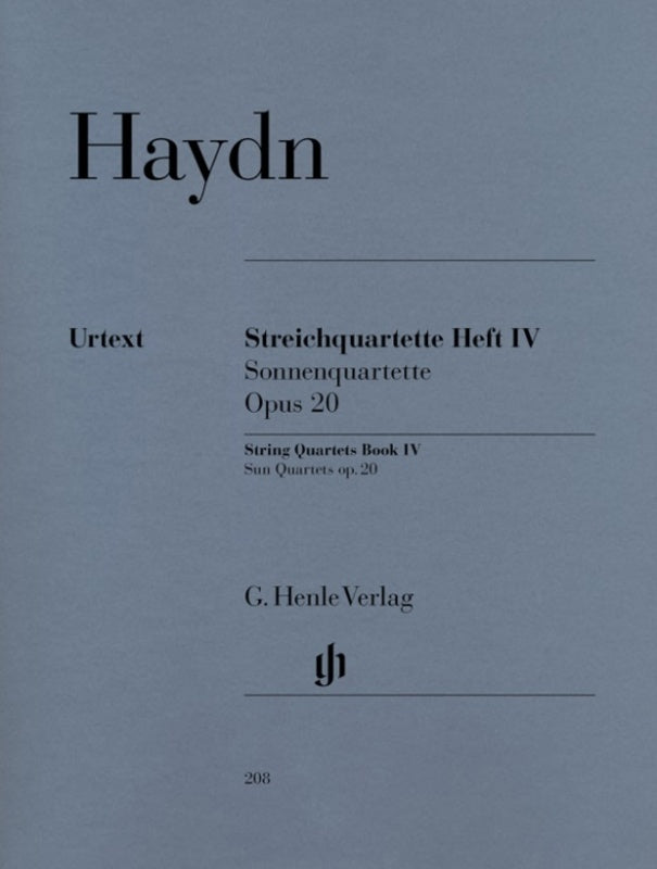 String Quartets Book 4 Op 20 Nos 1-6 (Set Of Parts) Book