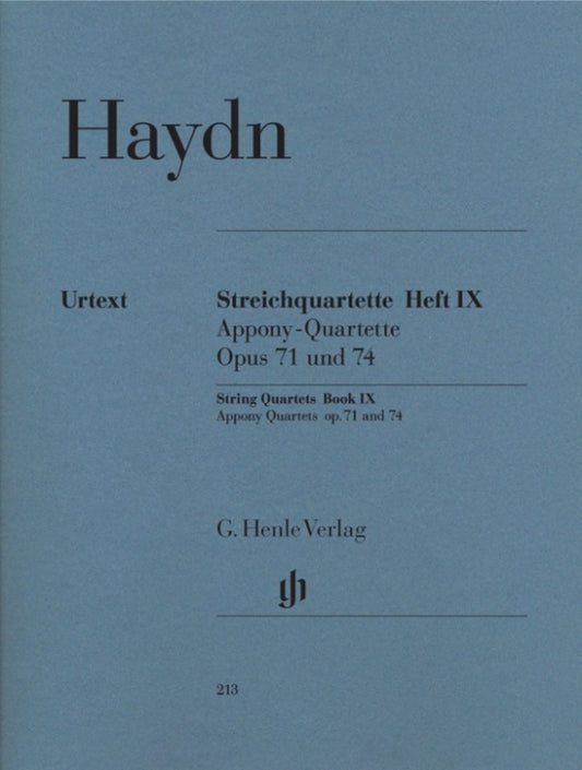 String Quartets Book 9 Op 71 Op 74 (Set Of Parts) Book