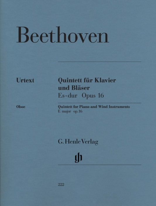 Piano Quintet Op 16 E Flat Oboe clarinet French Horn Bassoon Piano (Set Of Parts) Book