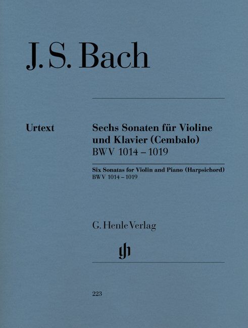 Bach - 6 Sonatas BWV 1014-1019 for Violin and Piano, G. Henle Verlag, 224 Pages