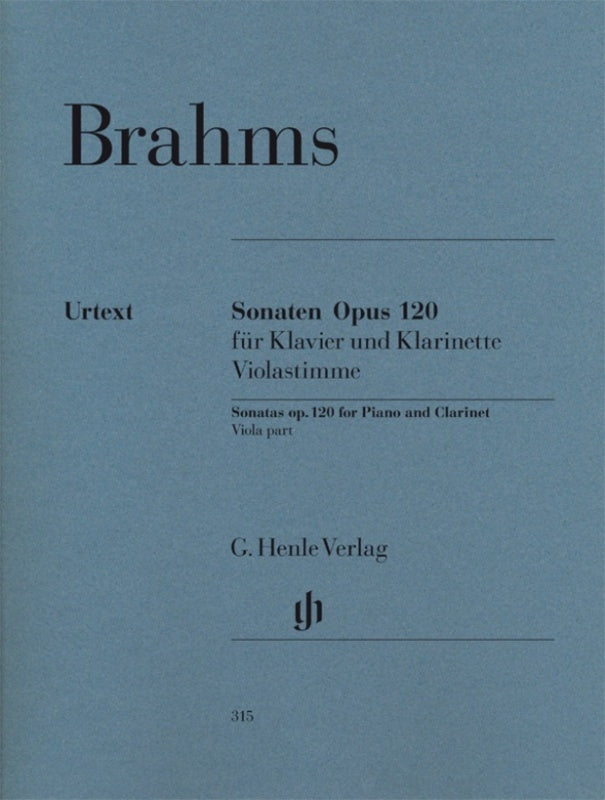 Sonatas Op 120 No 1 And 2 Viola Pt (Softcover Book)