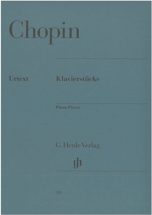 Chopin Piano Pieces Urtext Edition by Ernst Herttrich, 136 Pages, Solo Piano, Includes Variations, Bolero, Tarantella, Fantasy, Berceuse, Barcarolle