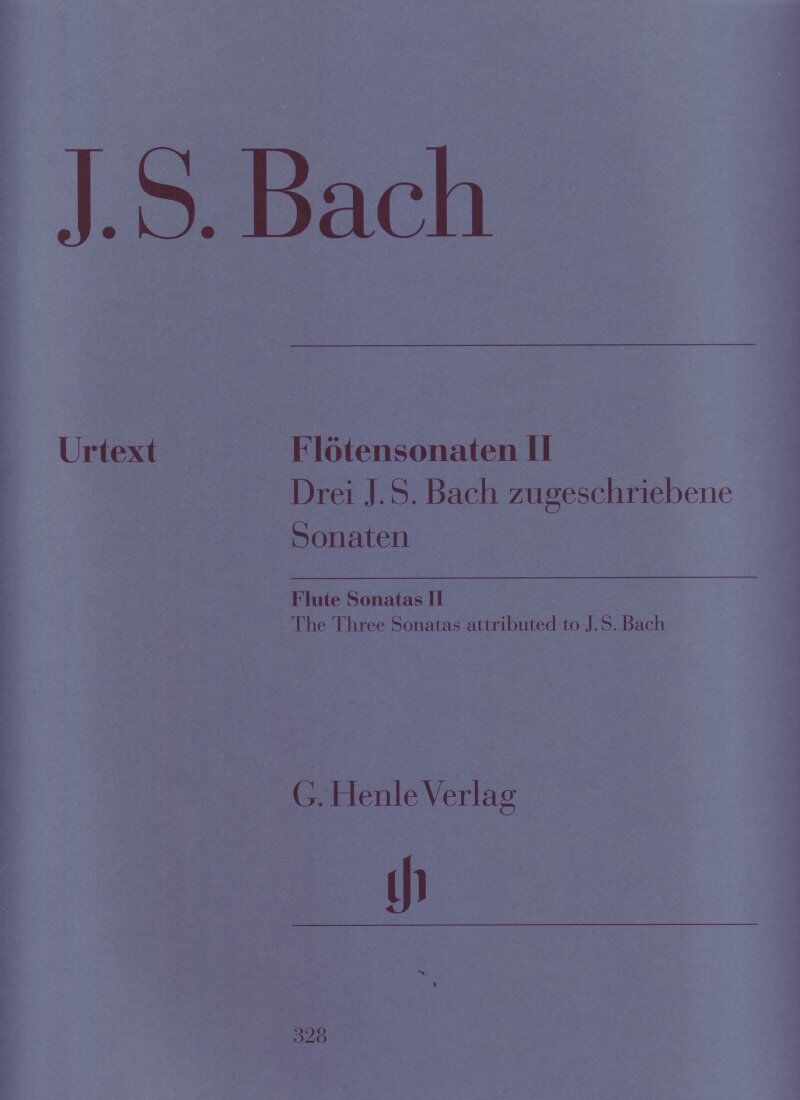 Bach - Flute Sonatas Vol 2, Urtext Edition for Flute and Harpsichord with Violoncello Part, G. Henle Verlag, 58 Pages
