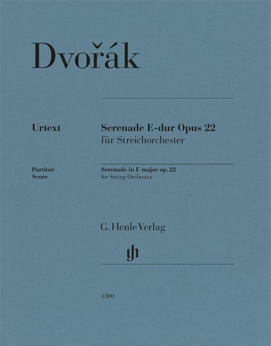 Dvorak Serenade in E Major Op. 22 Full Score for String Orchestra by G. Henle Verlag, 70 Pages