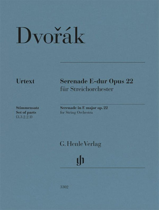 Dvorak Serenade in E Major Op. 22 String Orchestra Parts by G. Henle Verlag