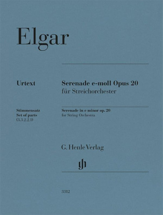 Elgar - Serenade in E Minor Op. 20 for String Orchestra Parts