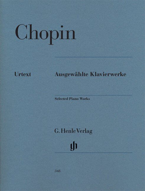 Chopin Selected Piano Works Urtext Edition by G. Henle Verlag, 128 Pages, Piano Solo