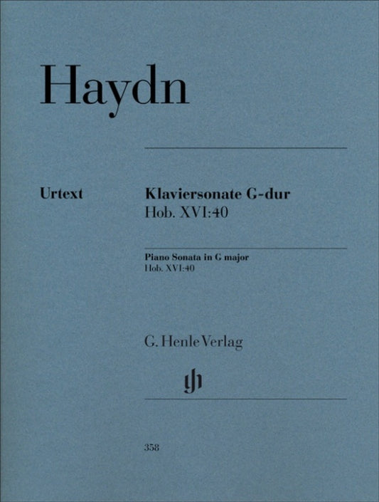 Haydn - Piano Sonata G Major Hob 16 No 40 (Softcover Book)