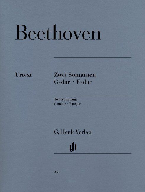 Beethoven: 2 Sonatinas for Piano F Major & G Major Anh. 5, Urtext Edition, Edited by Otto von Irmer, 8 Pages, G. Henle Verlag
