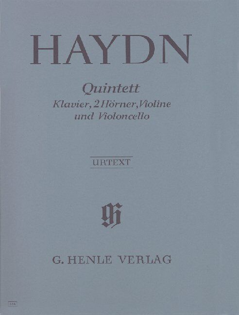 Haydn Quintet Hob 14 No 1 for Piano, Cello, Violin, and Horns - G. Henle Verlag Edition