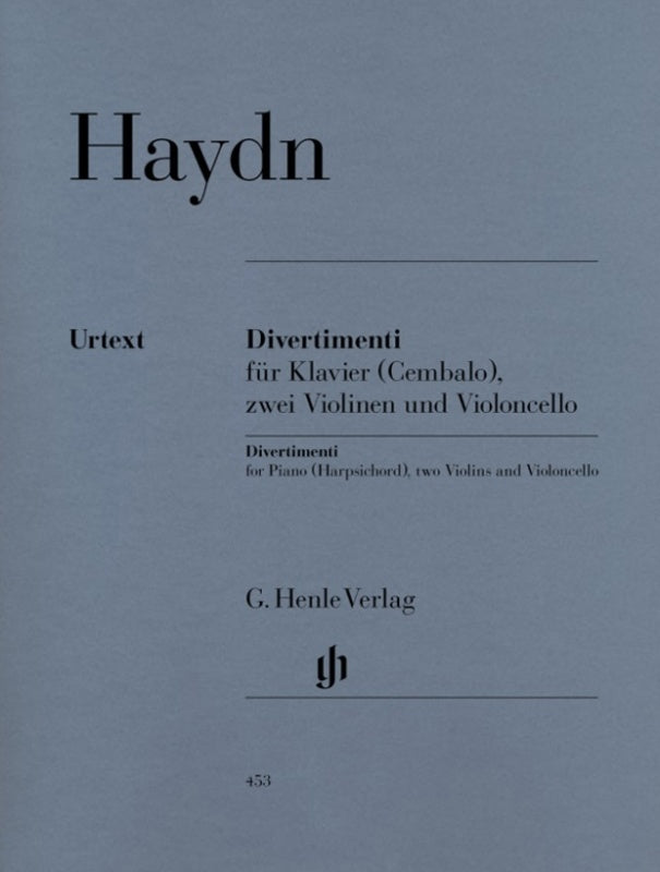 Divertimenti For Piano (Harpsichord 2Violin Vc Piano (Set Of Parts) Book