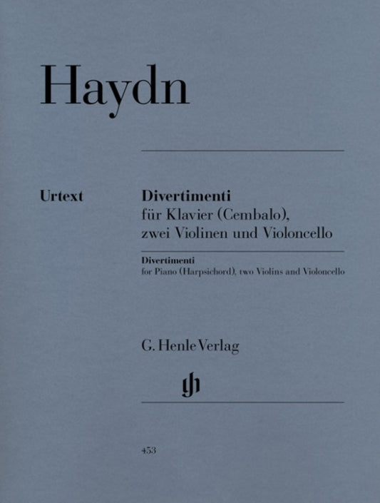 Divertimenti For Piano (Harpsichord 2Violin Vc Piano (Set Of Parts) Book