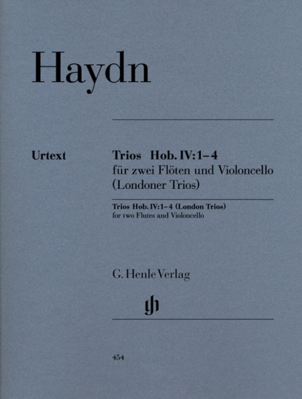 Haydn - London Trios Hob 4 No 1-4 2 Flutes/Cello (Set Of Parts) Book