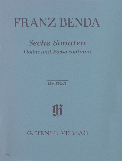 Franz Benda: 6 Sonatas for Violin and Basso Continuo, Urtext Edition, G. Henle Verlag, 131 Pages, Intermediate to Advanced Level