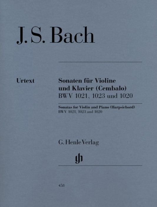 Bach - 3 Sonatas Bwv 1020, 1021, 1023 Violin/Piano Book