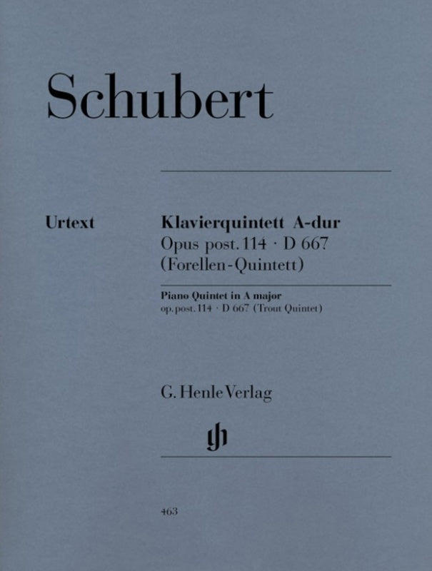 Schubert - Trout Quintet Op 114 Piano/Violin/Viola/Cello/Bas (Set Of Parts) Book