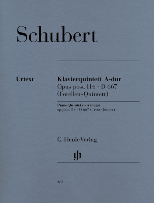 Schubert - Trout Quintet Op 114 Piano/Violin/Viola/Cello/Bas (Set Of Parts) Book