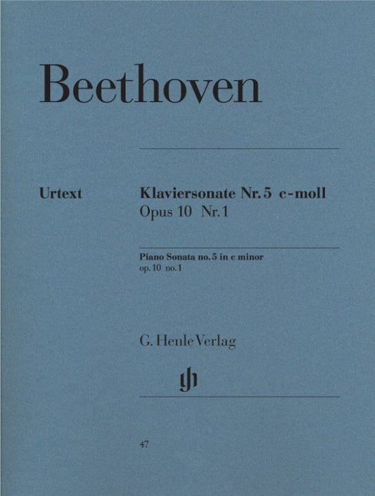 Beethoven Piano Sonata No. 5 in C Minor Op. 10 No. 1 Urtext Edition