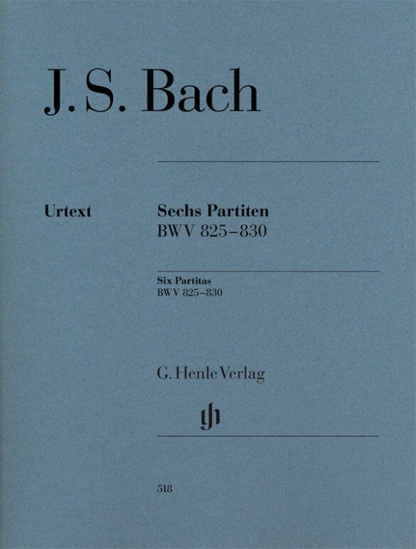 Bach - Six Partitas BWV 825-830 Urtext Edition for Piano by G. Henle Verlag