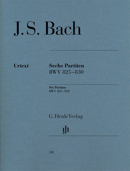 Bach - Six Partitas BWV 825-830 Urtext Edition for Piano by G. Henle Verlag