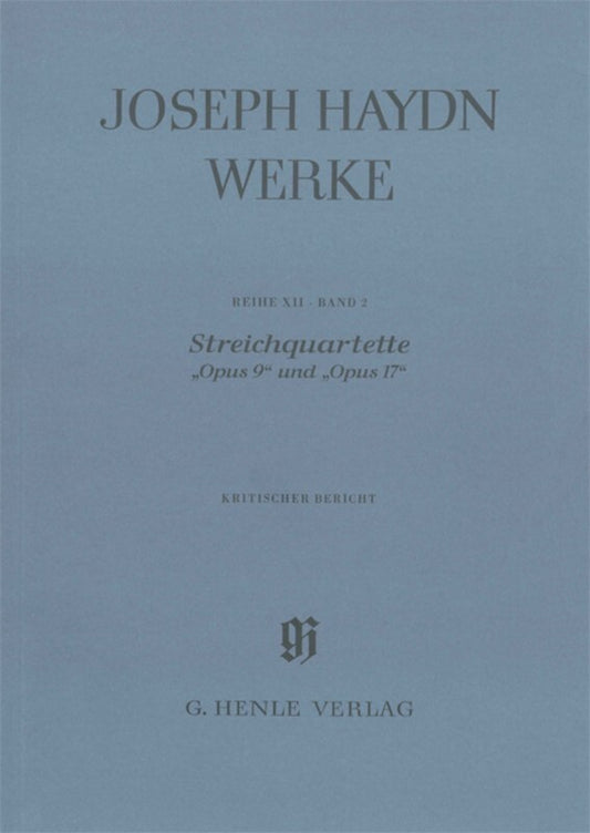 String Quartets Op 9 Op 17 Critical Ed (Set Of Parts) Book