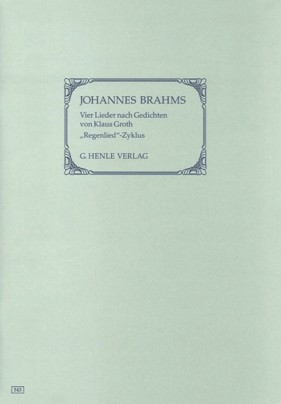 Regenlied Cycle (Softcover Book)