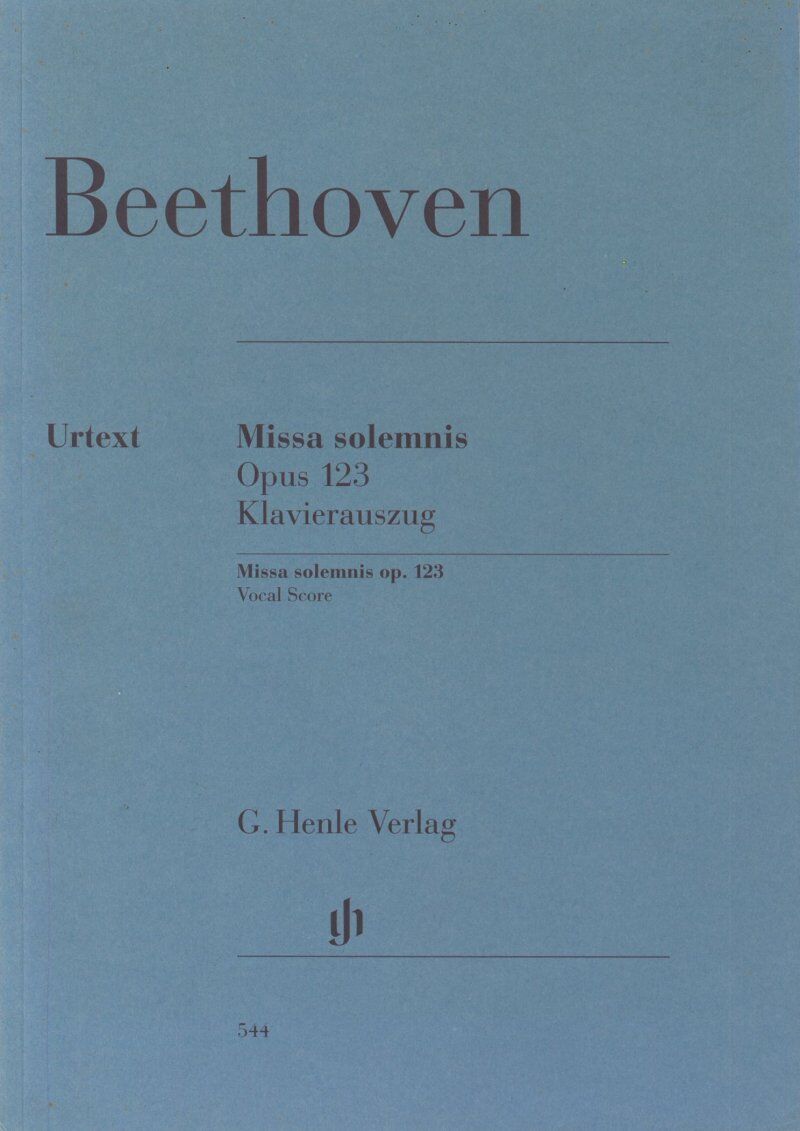 Missa Solemnis Op 123 Vocal Score by Beethoven, 140 Pages, G. Henle Verlag