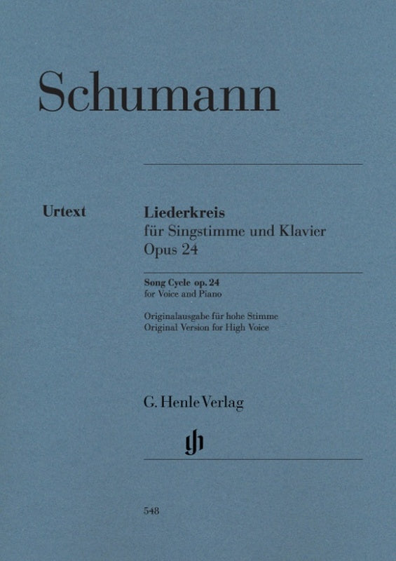 Liederkreis Op 24 High (Softcover Book)