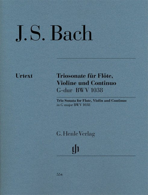 J.S. Bach: Trio Sonata in G, BWV 1038 — Flute, Violin & Piano (G. Henle Verlag)