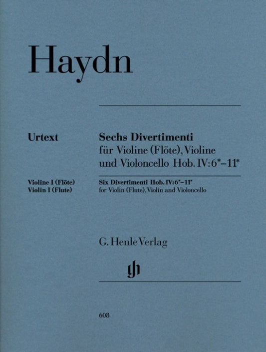 Divertimenti 6 Hob 4 No 6-11 2Violin Vc (Fl Violin Vc) (Set Of Parts) Book
