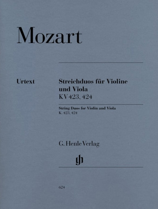 Mozart - String Duos K 423 K 424 Violin/Viola (Softcover Book)