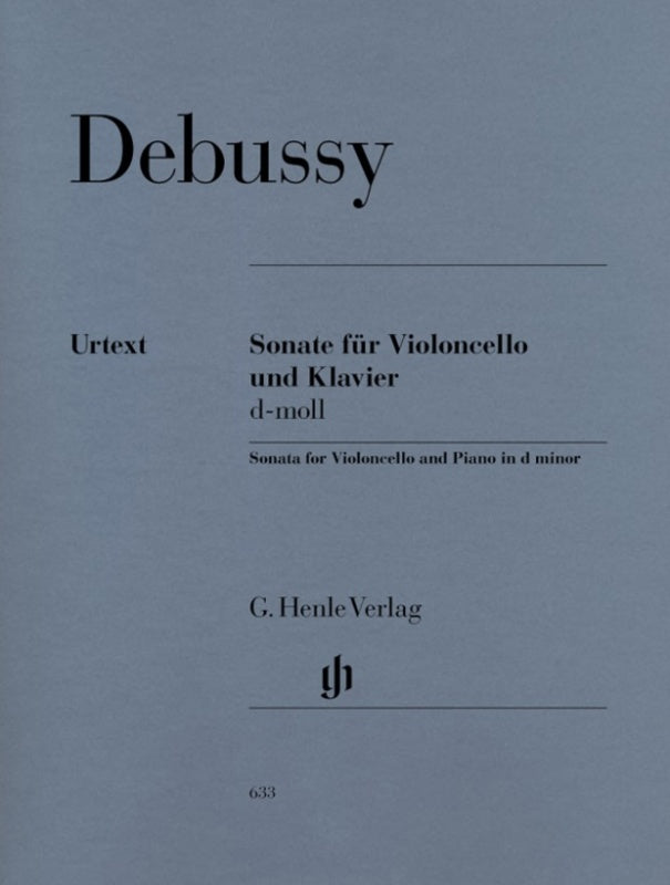 Debussy - Sonata D Minor Cello/Piano (Softcover Book)