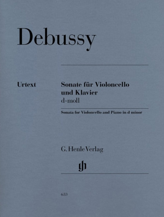 Debussy - Sonata D Minor Cello/Piano (Softcover Book)