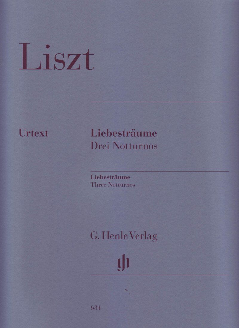 Liebestraum Nocturnes 1-3 for Piano Solo by Franz Liszt, G. Henle Verlag, 23 Pages