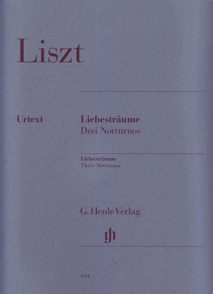 Liebestraum Nocturnes 1-3 for Piano Solo by Franz Liszt, G. Henle Verlag, 23 Pages
