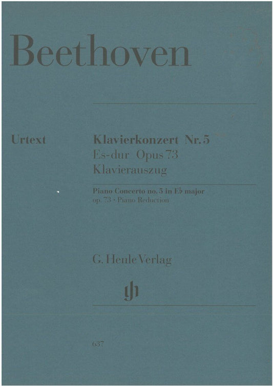 Beethoven - Concerto No. 5 Op. 73 E Flat Emperor for 2 Pianos 4 Hands, G. Henle Verlag, 104 Pages