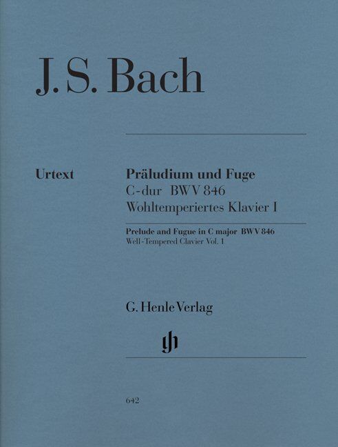 Bach Prelude and Fugue C Major BWV 846 Urtext Edition for Piano Solo, Edited by Heinemann, Fingering by Schiff, 7 Pages — view 2