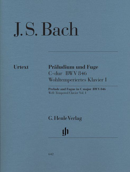 Bach Prelude and Fugue C Major BWV 846 Urtext Edition for Piano Solo, Edited by Heinemann, Fingering by Schiff, 7 Pages — view 2