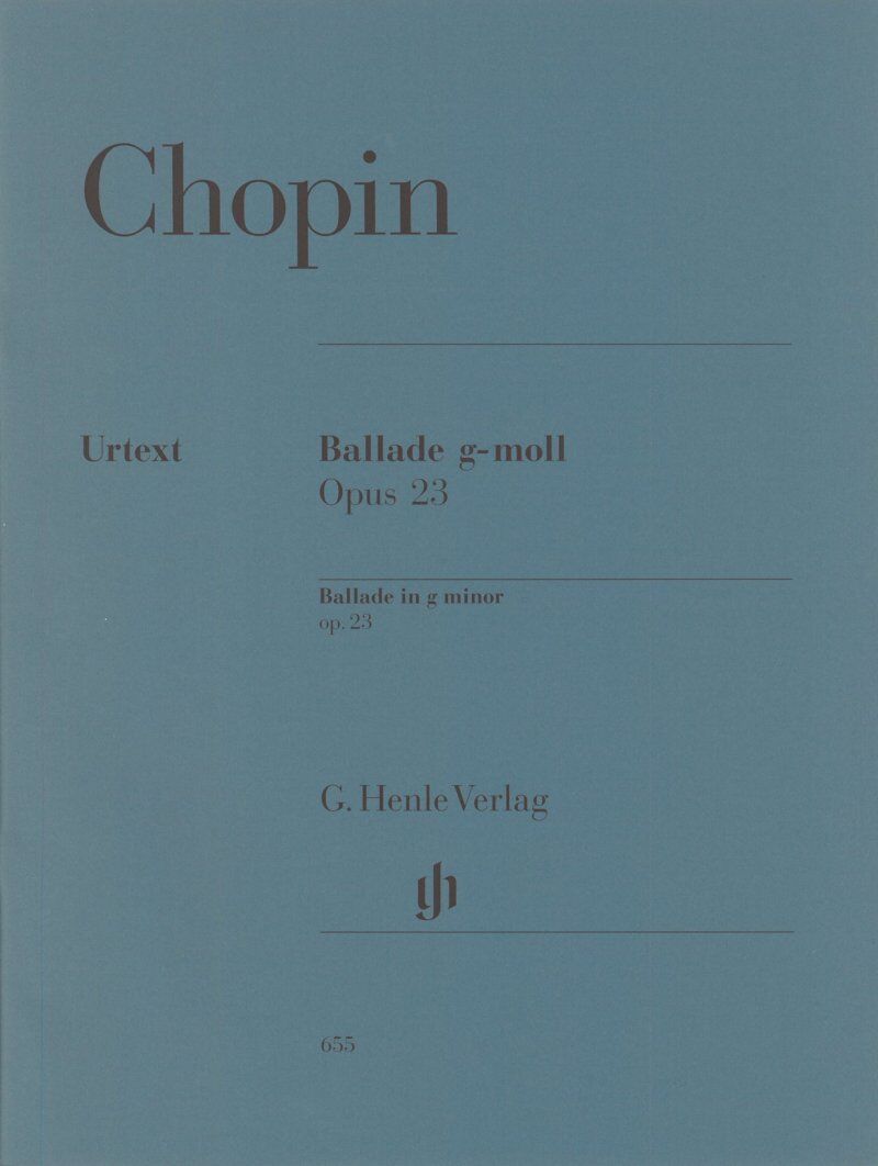 Chopin Ballade in G Minor Op. 23 for Piano - G. Henle Verlag, 18 Pages