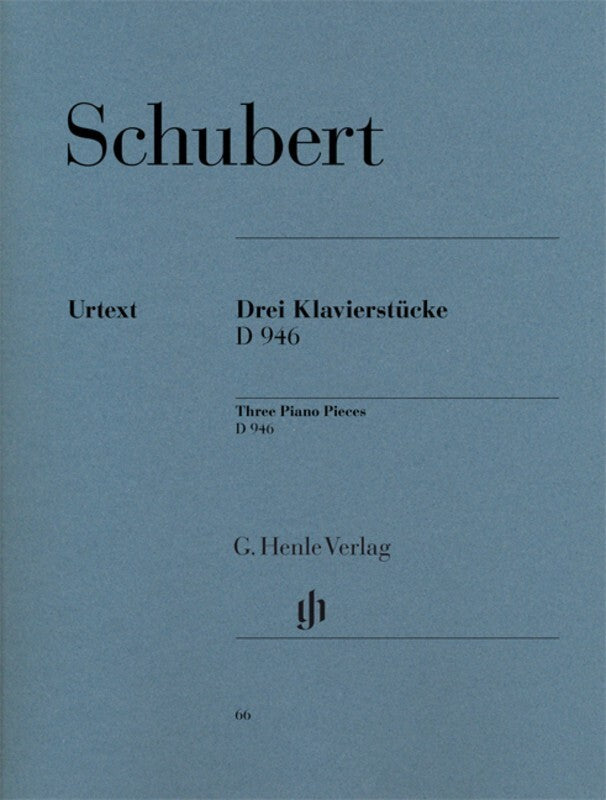 Schubert - 3 Piano Pieces D 946 (Impromptus) (Softcover Book)