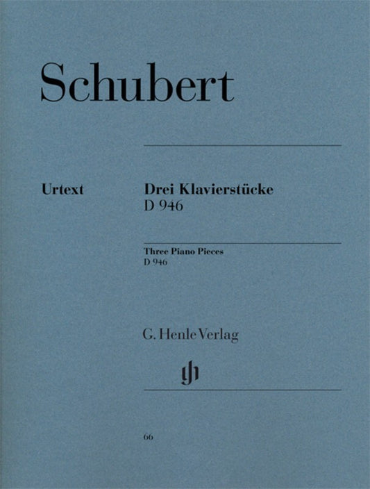 Schubert - 3 Piano Pieces D 946 (Impromptus) (Softcover Book)