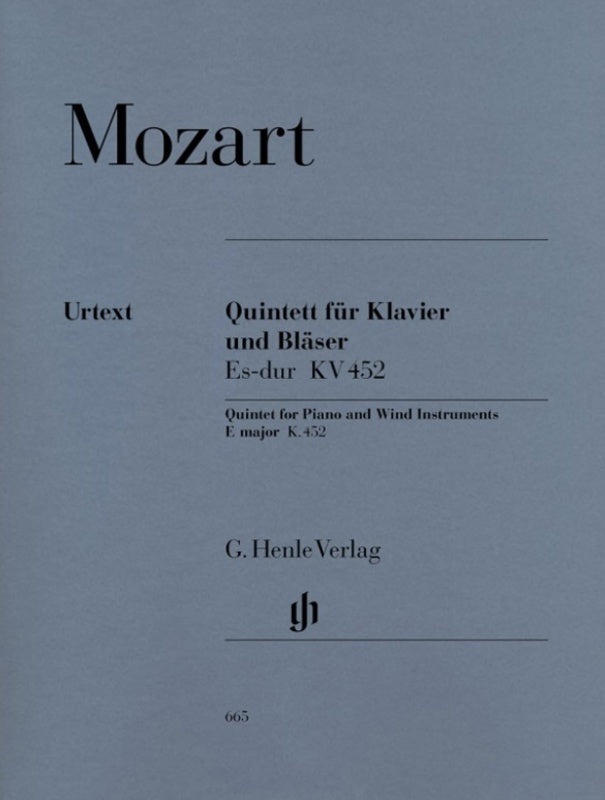 Quintet K452 E Flat Oboe clarinet French Horn Bassoon Piano (Set Of Parts) Book