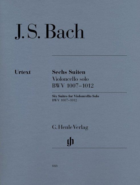 Bach - 6 Suites for Cello Solo BWV 1007-1012 Urtext Edition by G. Henle Verlag, 136 Pages — view 2