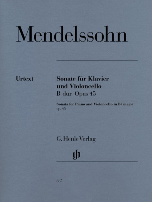 Sonata Op 45 B Flat Vlc Piano Urtext (Softcover Book)