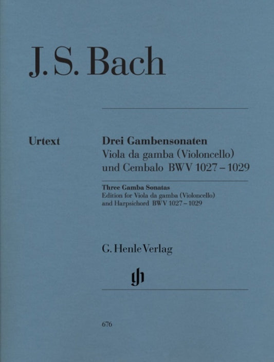 Bach - 3 Gamba Sonatas Cello/Piano (Softcover Book)