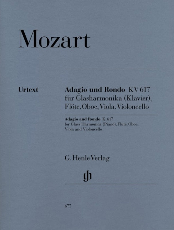 Adagio And Rondo K 617 C Min Piano Flute Oboe Viola Vc (Set Of Parts) Book