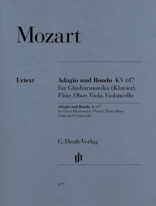 Adagio And Rondo K 617 C Min Piano Flute Oboe Viola Vc (Set Of Parts) Book