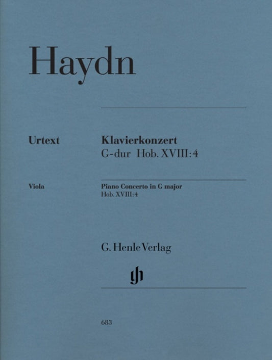 Concerto Hob 18 No 4 G Piano/Strings (Music Score/Parts) Book